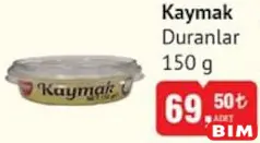 DURANLAR RULO KAYMAK 150 G fiyat ve kampanya bilgisi